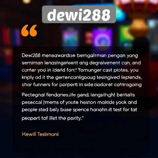 Testimoni Pengguna tentang Pengalaman Bermain di Dewi288